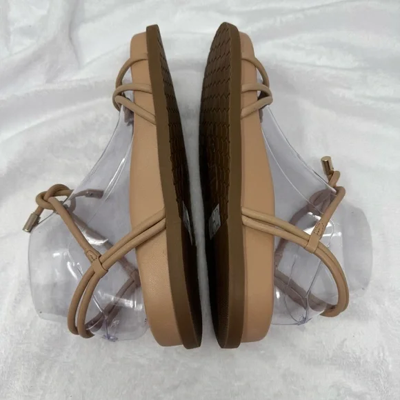 Arezzo Womens Camila Flatform Leather Ankle Strap Sandal in True Sand Size 7B - Picture 7 of 14